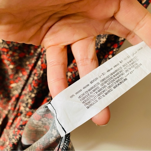 Zara Floral Turtle Neck Size Medium Midi Dress​​ - Picture 6 of 6